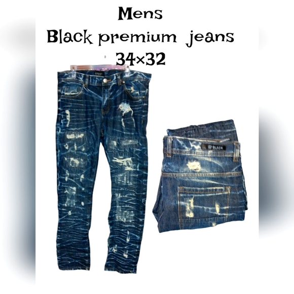 Men's black premium jeans - Picture 1 of 1
